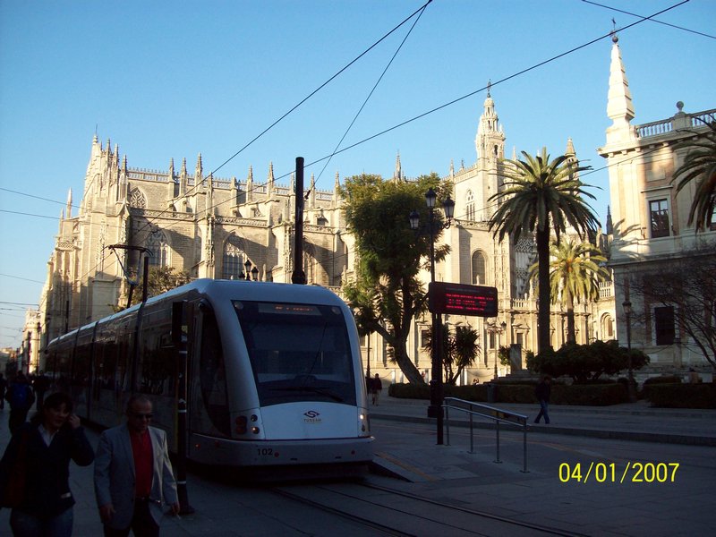 Cathedral and tram