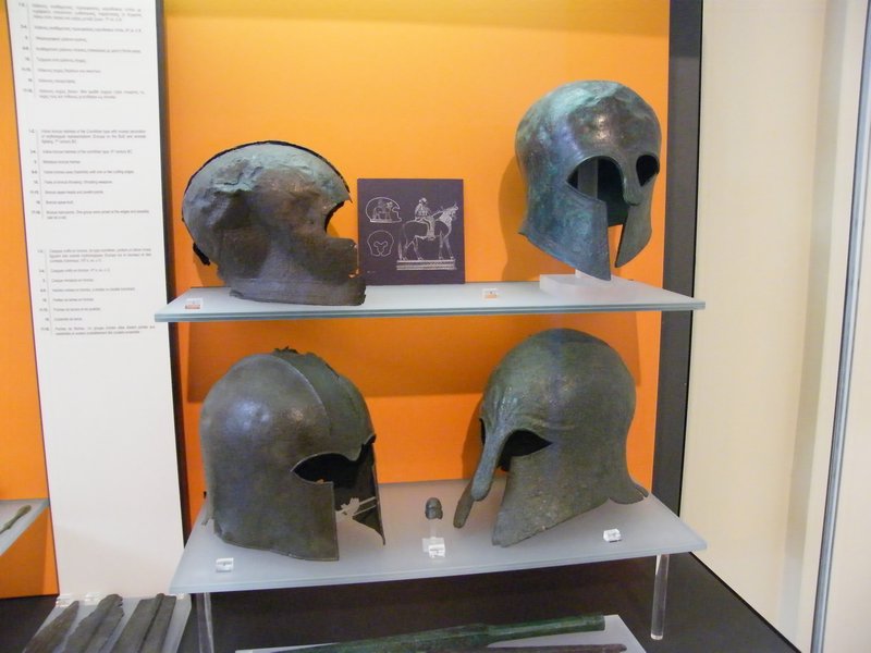 Greek helmets