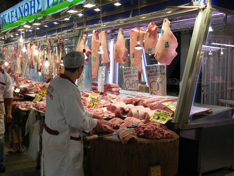 Athens meat market