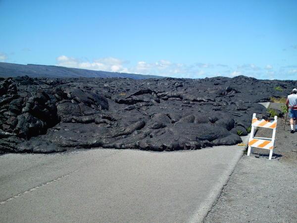 lava over road