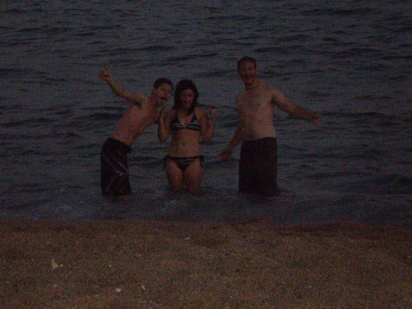 Sunset Swim, water was so warm, it was amazing