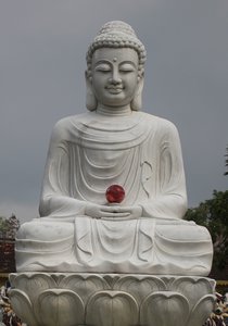 Buddha at entrance of Thien An Pagoda