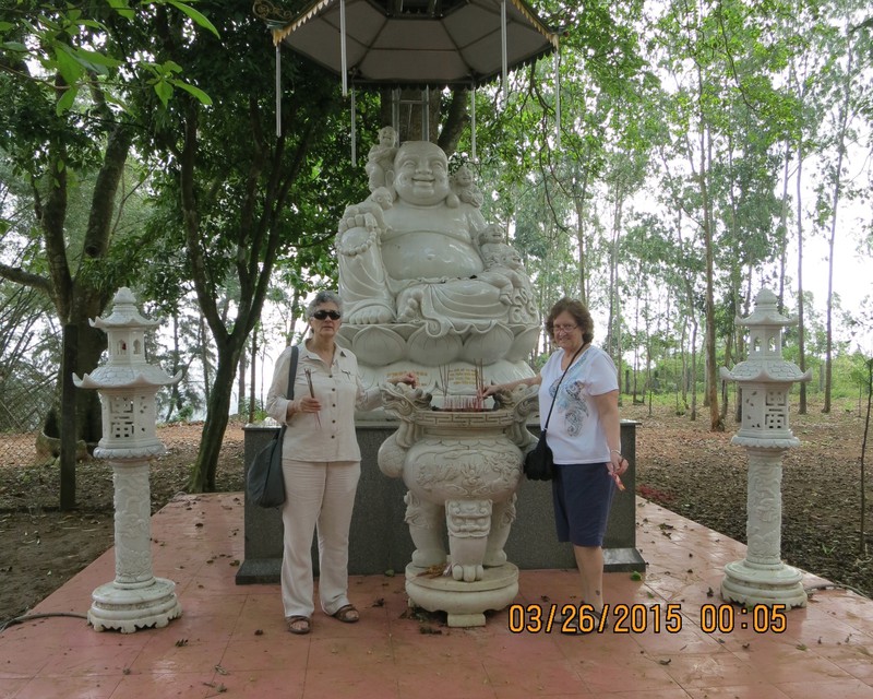 Linda and Maureen at the Laughing Buddha