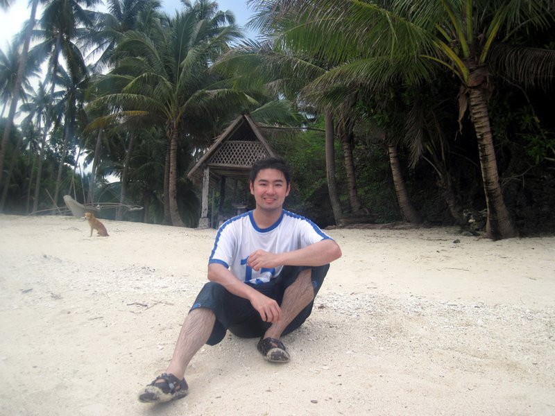 Happy Loner Traveller at Tatlong Pulo, Guimaras, Philippines