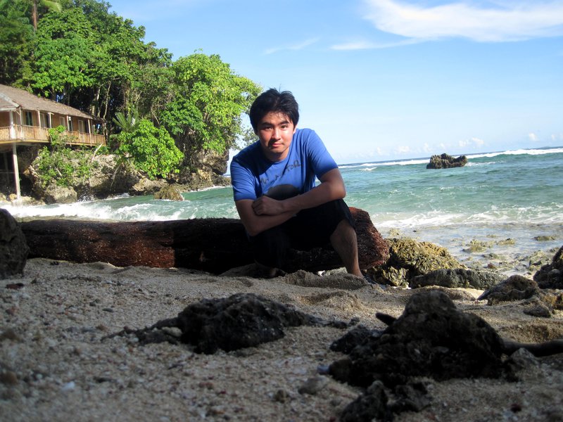 Happy Loner Traveller in Pilar Beach Siargao