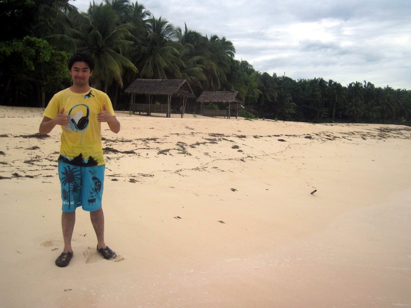 Happy Loner Traveller in Daku Island Siargao