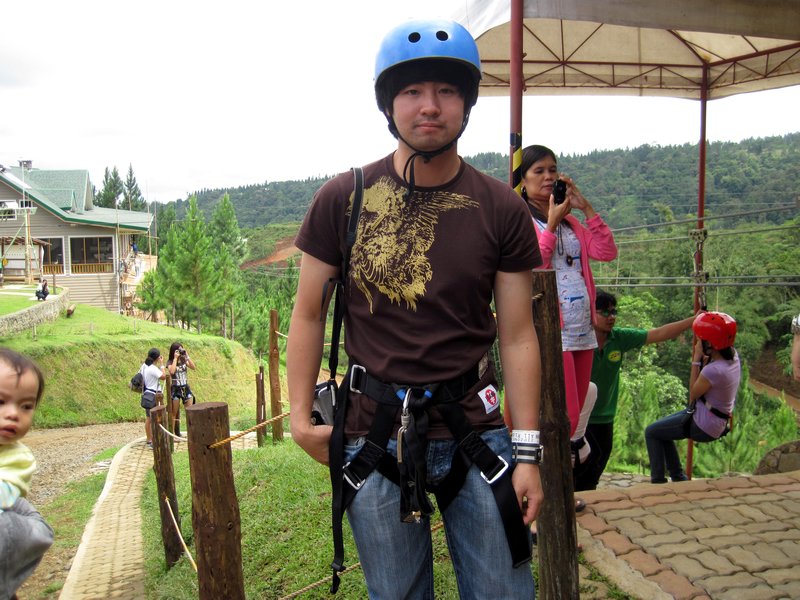 Happy Loner Traveller In Dahilayan Adventure Park, Bukidnon
