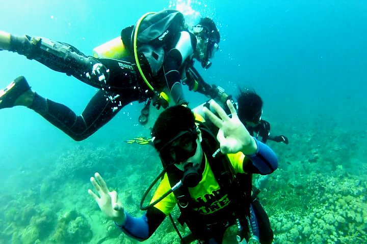 Happy Loner Traveller Scuba Diving In Anilao Batangas