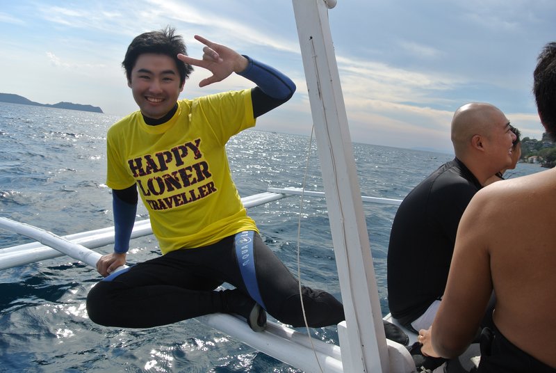 Happy Loner Traveller Scuba Diving In Anilao Batangas