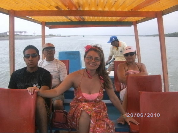 Family in the boat