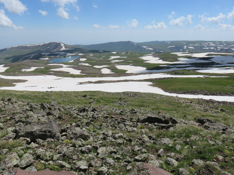 View from the ridge to Lake Kari