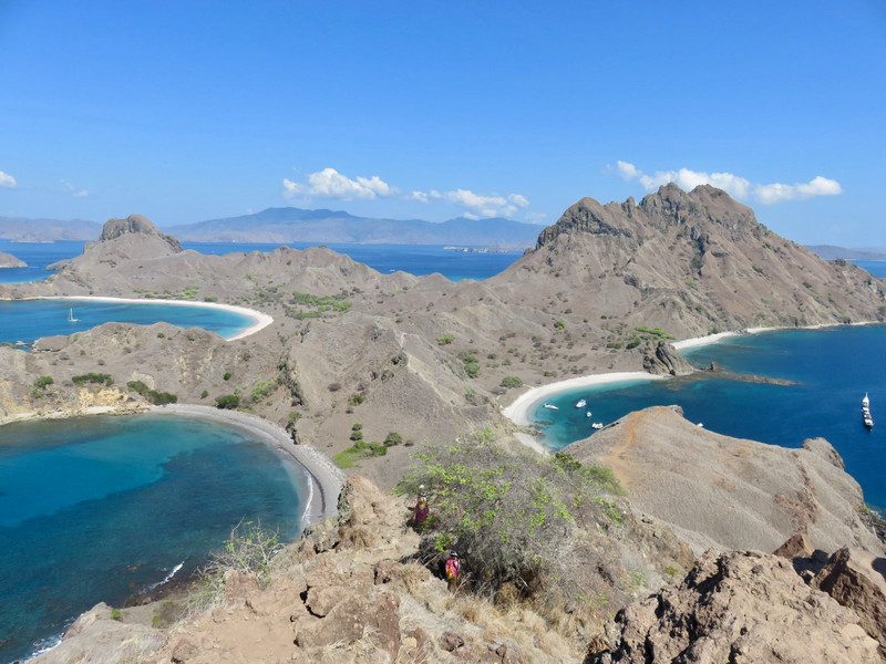 Padar Island view point, pink, black and white beaches