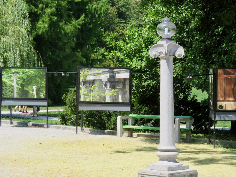 Plečnik exhibition outdoors in Tivoli Park
