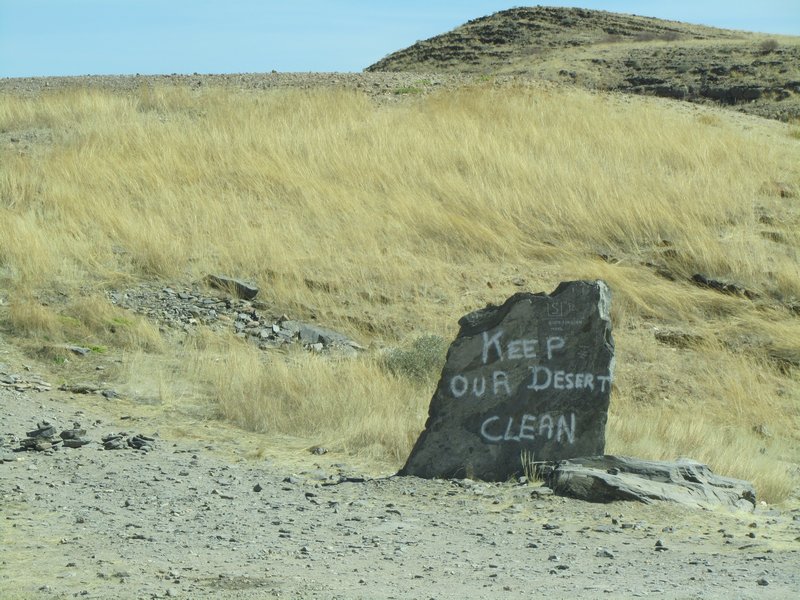 Desert signage