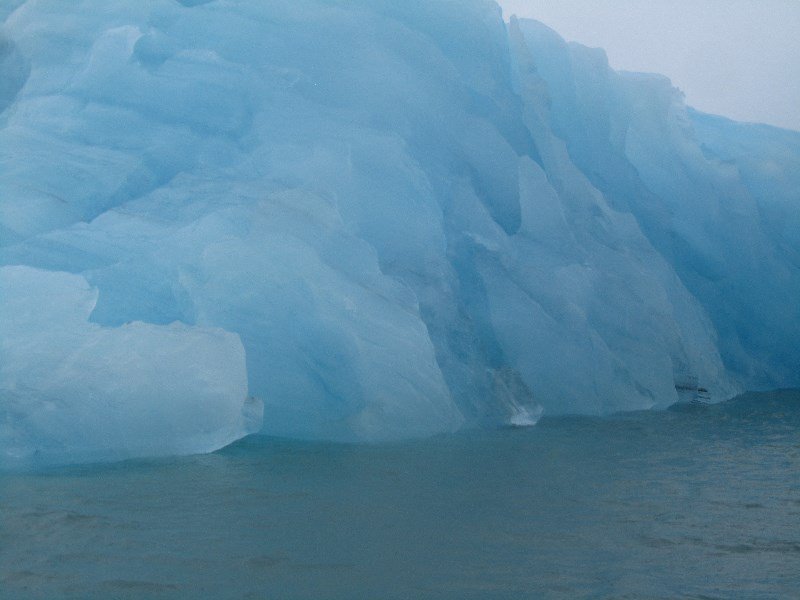 Turquoise glacier ice