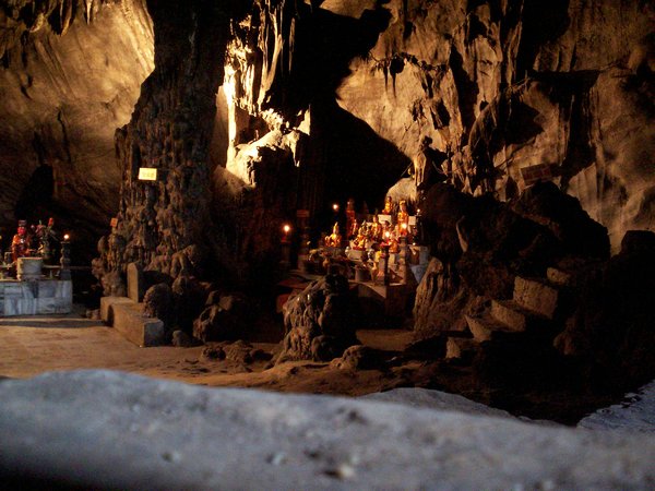 Inside the cave pagoda