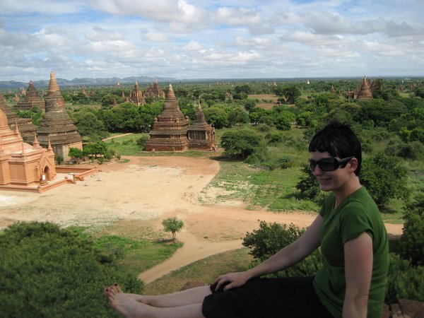 Chrs overlooking the temples of Bagan