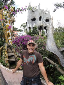 At the "Crazy House" in Dalat