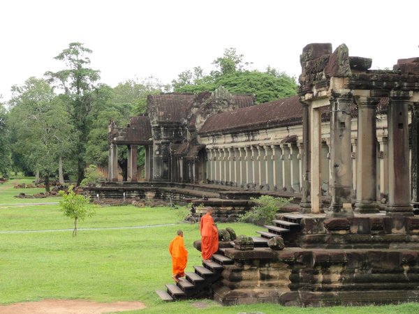 Monks going to worship