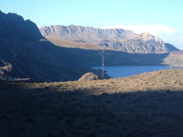 sun sets early in the andean highlands