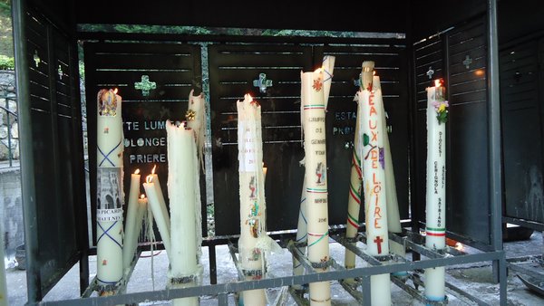candles at Lourdes