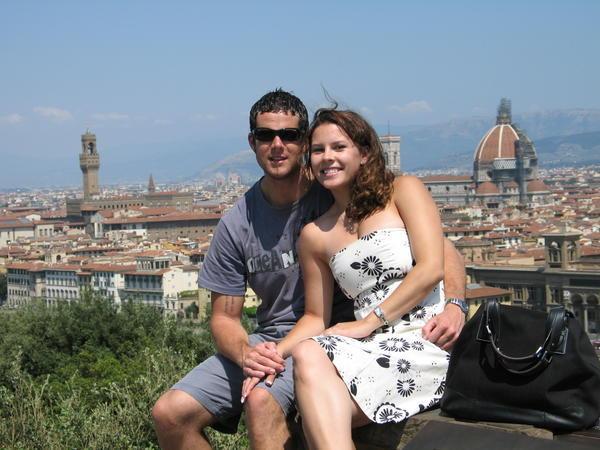 Lisa and I overlooking Florence