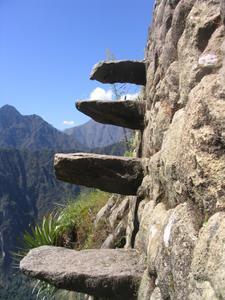 Inca steps on Huayna Picchu
