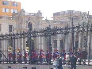 Changing of the guard at Palacio de Gobierno