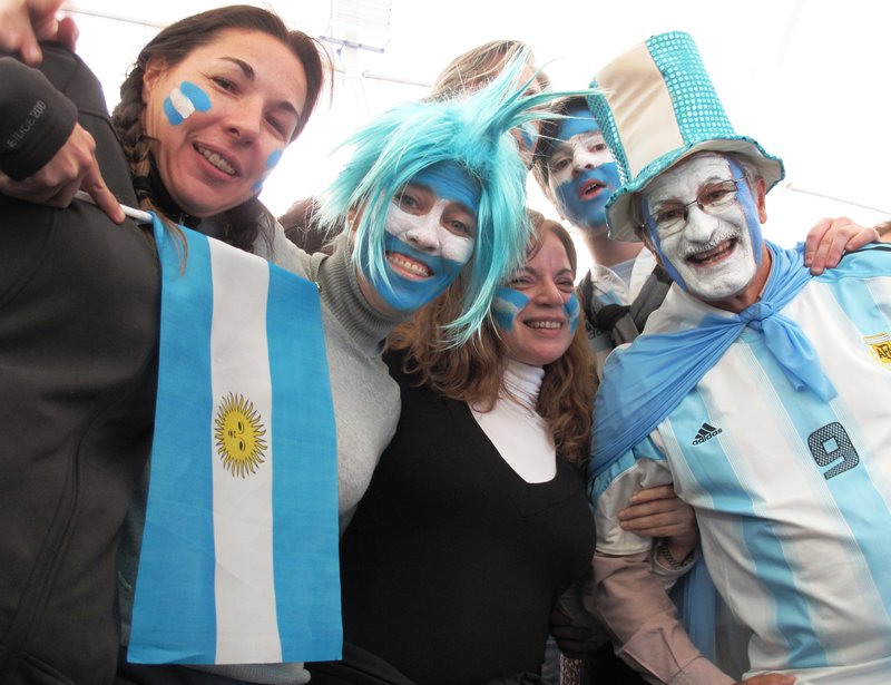 Argentinian fans after the win over Georgia
