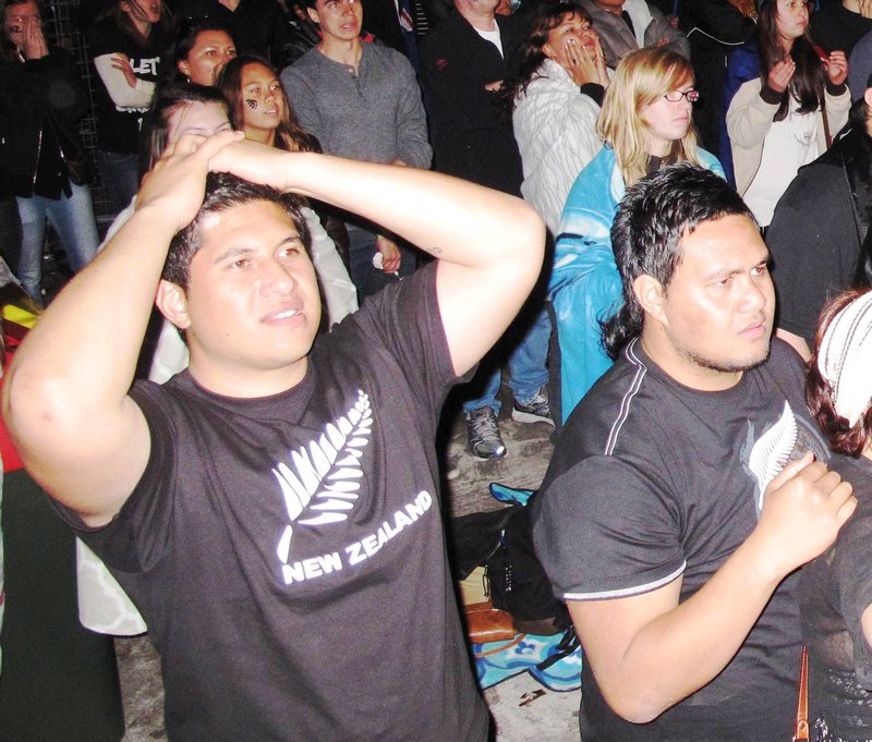 All Blacks fans watch Rugby World Cup final
