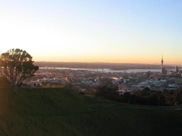 Sunset over Auckland City