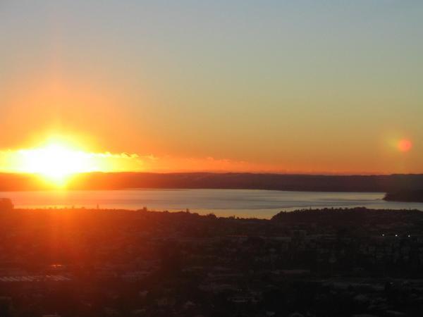 Sunset over Auckland City