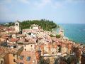 View to Sirmione  peninsula from castle 