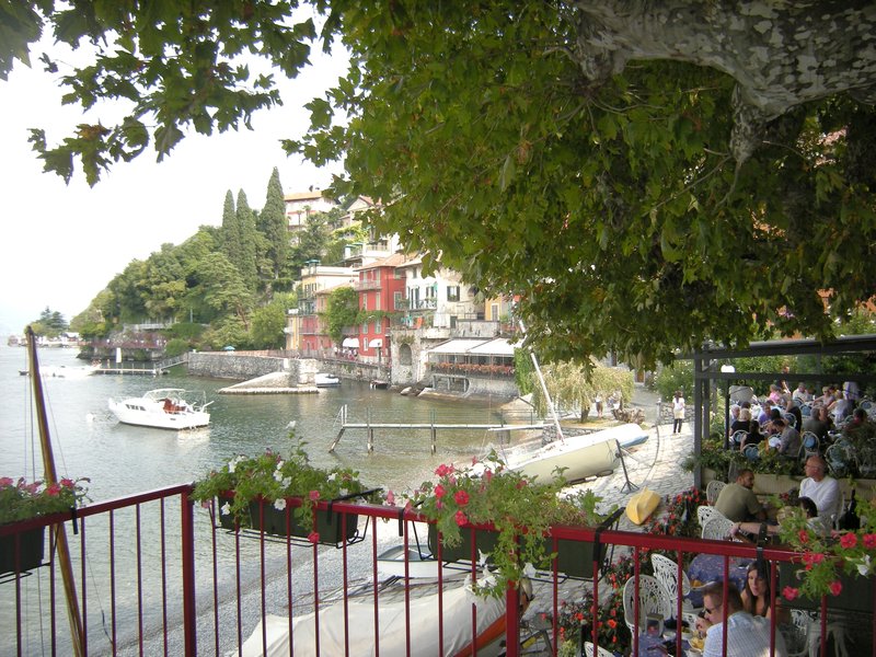 Lunch spot above cove in Varenna
