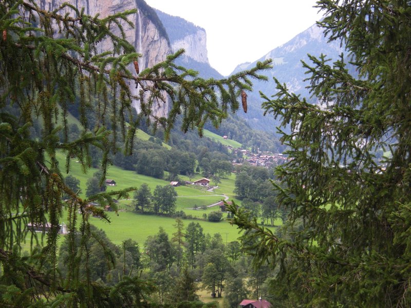 View from outside Trummelbach falls