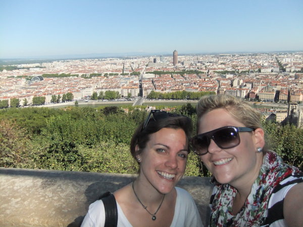 In Lyon, France...up the massive hill to teh old cathedral