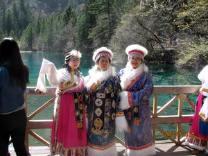 Posing in Tibetan Costumes