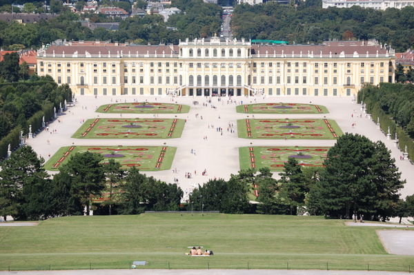 Schönbrunn Palace & Gardens from above