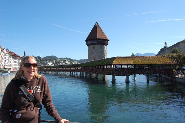 Covered bridge in Lucerne