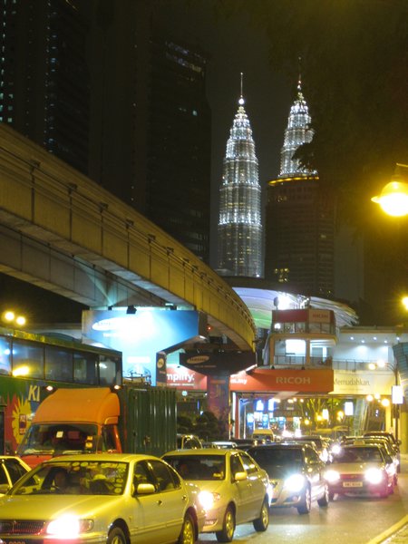 Night view on Petronas Twin Towers