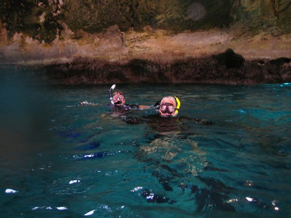 Plongée dans une grotte à Staniels Cay