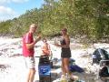 Pique-nique sur la plage de Lynyard Cay