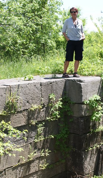 Une écluse sur l'ancien Canal Champlain creusé à main d'hommes début 1800