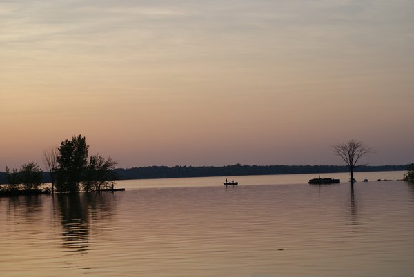 Paysage du Lac Champlain à la tombée du jour - comme c'est beau !