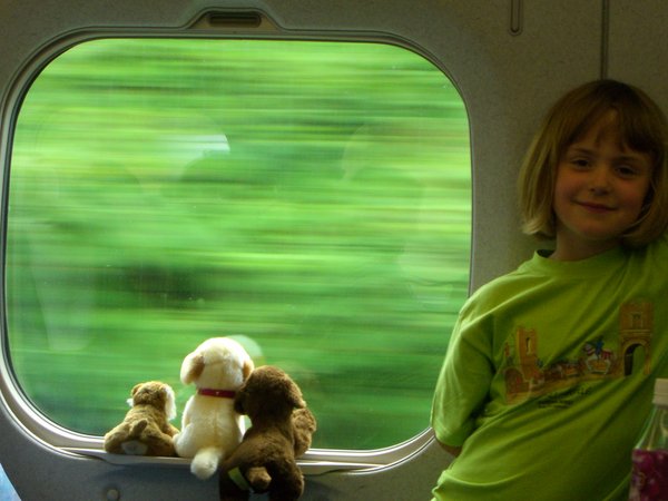 HonnyZoom and her friends on the Bullet Train