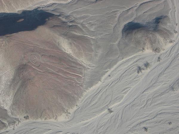Nazca Lines from the plane - look closely and you´ll see an astronaut!