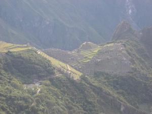 There it is!  Our first view of Machu Picchu