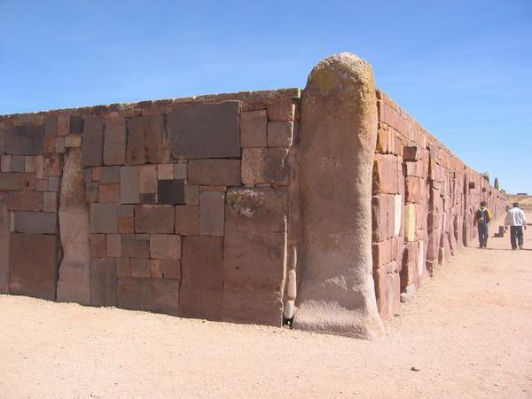 Stone walls at Tiwanaku