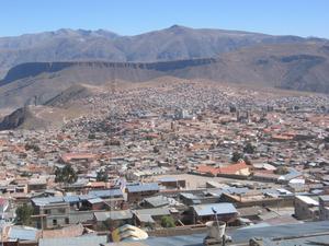 View of the city of Potosí from Cerro Rico