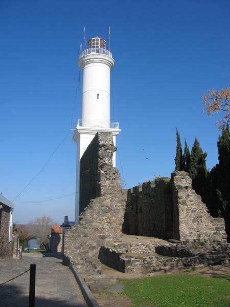 Lighthouse and remains of Convento de San Francisco